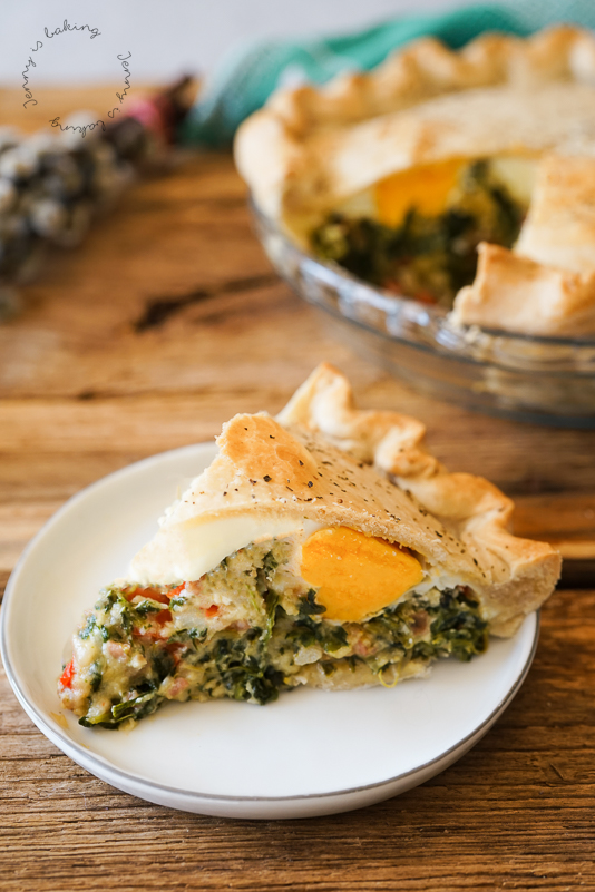 Pascualina, a Savory Pie from Uruguay with Egg and Spinach - Jenny is baking