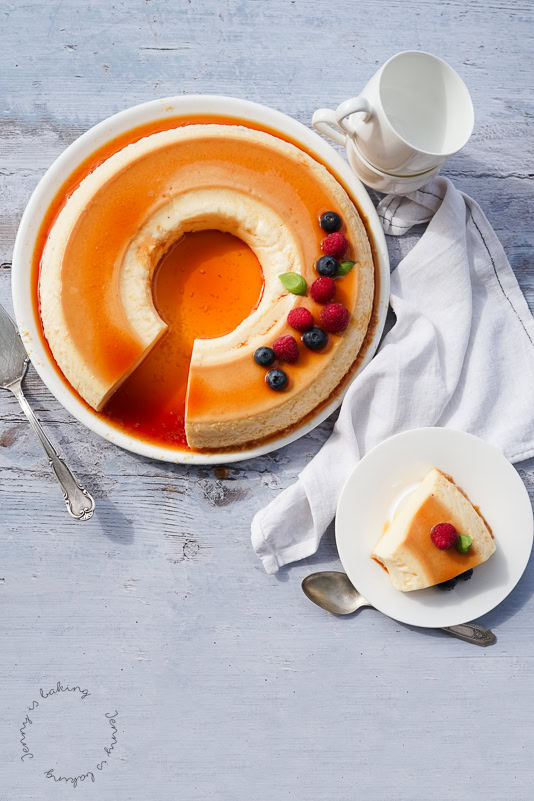 Classic Flan with Four Ingredients - Jenny is baking